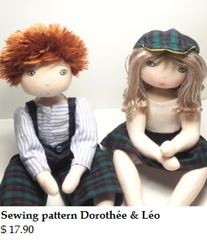 Rag doll sewing pattern - Dorothée & Léo