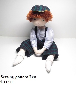 Rag doll sewing pattern - Léo