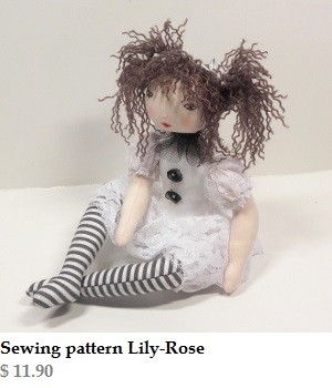 Rag doll sewing pattern - Lily-Rose