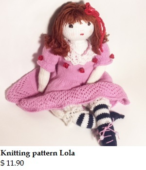 Doll knitting pattern - Lola