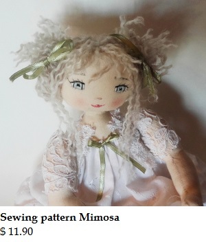 Rag doll sewing pattern  - Mimosa