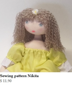 Rag doll sewing pattern - Nikita