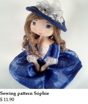 Rag doll sewing pattern - Sophie